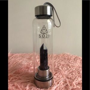 Soji Amethyst Quartz Crystal Elixir Water Bottle